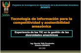 Tecnología de información para la competitividad y ... · transferencia de conocimientos y tecnologías para la captura, proceso, acceso y uso de la información biofísica, sociocultural