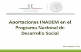 Aportaciones INADEM en el Programa Nacional de Desarrollo ... · 4.1 Formación y fortalecimiento de capaqidades empresariales Desarrollo de capacidades gestión y habilidades gerenciales