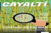 CONTROL DE CALIDAD - cayalti.com.pecayalti.com.pe/admin/app/webroot/useruploads/posts/... · CONTROL DE CALIDAD Nº 10 - Año 3 - Agosto 2017 E.A.I. CAYALTÍ S.A.A. Además, ACCIONISTAS