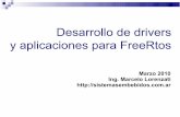 Desarrollo de drivers y aplicaciones para FreeRtos con ...laboratorios.fi.uba.ar/lse/sase/2010/slides/SASE-2010_-FreeRTOS... · Tipos de Drivers Drivers desarrollados Ejemplo de uso