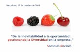Barcelona, 27 de octubre de 2011€¦ · interacción con los equipos de RR.HH, compromiso con las políticas de Responsibilidad Social Corporativa y apoyo en la gestión de la diversidad.