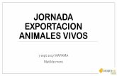 JORNADA OPERADORES ANIMALES VIVOS · JORNADA EXPORTACION ANIMALES VIVOS 7 sept 2017 MAPAMA Matilde moro. DATOS SITUACIÓN SECTOR ESPAÑOL. DISTRIBUCIÓN PRINCIPALES PRODUCCIONES GANADERAS