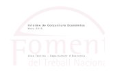 Informe de Conjuntura Econòmica · Informe de Conjuntura Econòmica Què podem esperar pel 2015? 5 Continuïtat de la recuperació econòmica: • creixement d'Espanya major a la