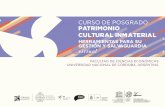 CURSO DE POSGRADO PATRIMONIO CULTURAL INMATERIAL · coordinadora del grupo de patrimonio cultural inmaterial de la Dirección de Patrimonio del Ministerio de Cultura de Colombia.
