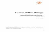 Resumen Webinar MatCovid -19 v2scm.org.co/.../04/Resumen-Webinar-MatCovid-19-v2.pdf · ! 2! RESUMEN A pesar de que todos los modelos matemáticos en el mundo real tienen limitaciones