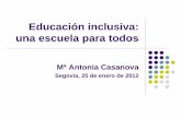 Educación inclusiva: una escuela para todoscfiesegovia.centros.educa.jcyl.es/sitio/upload/M_ANTONIA_CASANO… · Temario abierto sobre educación inclusiva (UNESCO, 2004) El currículum