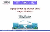 El papel del operador en la Seguridad IoT...2016/10/27  · Retos de la seguridad IoT ISACA Valencia - X Congreso #IOTVLC Octubre - 2016 10 Los dispositivos, redes de conectividad,