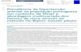 Prevalência da hipertensão arterial na população ......prevalência da HTA na população portuguesa, com um valor de 36,0%. O conhecimento regular da realidade nacional no que