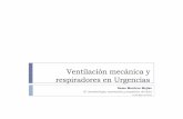 Ventilación mecánica y respiradores en Urgencias...2 Indicaciones de la VM2. Indicaciones de la VM Indicaciones de intubación y ventilación mecánica en Urgencias: Apnea Claudicación