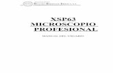 XSP63 MICROSCOPIO PROFESIONAL - WordPress.com · El modelo XSP63B, microscopio biológico esta equipado con objetivos acromáticos y oculares de campo ancho, con monocular, el observador