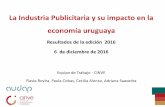 La Industria Publicitaria y su impacto en la economía uruguaya€¦ · Luego de la caída del 2015, se estima que en 2016 la Inversión Publicitaria se reducirá un 10 % adicional