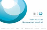 Visión IK4 de la Ciberseguridad Industrial · 2017-11-02 · Ámbitos Estratégicos de la Alianza Fabricación avanzada Energía Salud Transporte y Movilidad 56,87% 13,42% 7,41%