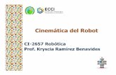 CI-2657 Robótica Prof. Kryscia Ramírez Benavides · CI-2657 Robótica Cinemática del Robot 25. Cinemática (cont.) Soluciones múltiples: Este manipulador de dos enlaces tienen