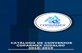 CATÁLOGO DE CONVENIOS COPARMEX HIDALGO 2018-2019 · 10% de descuento en reclutamiento y selección de personal con sueldo mensual de $8000.00 2. 10% de descuento en servicio de capacitación