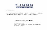 INTEGRACIÓN DE UNA RED CORPORATIVA UNIFICADA …openaccess.uoc.edu/webapps/o2/bitstream/10609/2161/...PRESENTACIÓN REALIZADO POR: OLLER AZNAR, JUAN IGNACIO ... En la solución propuesta