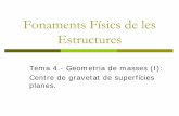 Fonaments Físics de les Estructures · 2016-04-25 · Fonaments Físics de les Estructures Tema 4.- Geometria de masses (I): Centre de gravetat de superfícies planes.