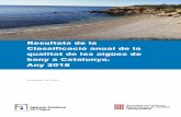 Resultats de la Classificació anual de la qualitat de les ...web.rodadebera.cat/uploads/arees/platges/resultat... · de la qualitat de les aigües de bany a Catalunya d’acord amb