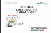 Agenda Cultural NOV - Municipalidad de Miraflores...AGENDA CULTURAL DE MIRAFLORES TEATRO GALERÍAS MÚSICA TOURS LITERATURA CINE NOVIEMBRE2019 PROGRAMACIÓN DE ACTIVIDADES CULTURALES