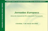 Jornadas Europass · 2016-07-20 · Utilización de los documentos Europass: •Escasa utilización del Portfolio de lenguas extranjeras en la F.P.I. •Utilización generalizada