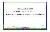 3° Grado APRIL 13 – 17 Lecciones semanales...Unidad 3 para ayudar a los alumnos a entender lo que sucede cuando se multiplican dos ... x Opción B: Obtener un centavo por el número