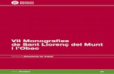 VII Monografies de Sant Llorenç del Munt i l Obac · The implementation process of the European Charter for Sustainable Tourism in the Sant Llorenç del Munt i l’Obac Natural Park