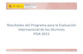Resultados del Programa para la Evaluación Internacional ...PISA-Lectura Resultados España con 496 puntos, se sitúa por encima de la OCDE (493 puntos). Los mejores resultados los