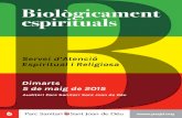 Servei d’Atenció Espiritual i Religiosa Dimarts 5 de maig ... · Amb la present edició, la Jornada del Servei d’Atenció Espiritual i Religiosa del Parc Sanitari Sant Joan de