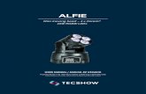 ALFIE - Amproamproweb.com/_admin/files/37bdf7Tecshow Alfie B.pdf · ALFIE is an ultra-compact beam moving head with a 7.5º beam angle, powered by 4 x Osram® 10W RGBW LEDs. Thanks