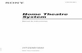Home Theatre System · ©2007 Sony Corporation 3-094-056-33(1)Home Theatre System Manual de instrucciones HT-DDW1600