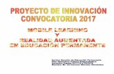 PROYECTO INNOVACIÓN 2017/19 SEP TARIFA - Junta de Andalucía · Ofrecer propuestas de implementación de mobile learning en el aula siguiendo la Taxonomía de Bloom. Mostrar herramientas