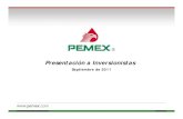 Presentación a Inversionistas - Pemex · De conformidad con el artículo 10 del Reglamento de la Ley Reglamentaria del artículo 27 Constitucional en el Ramo del Petróleo, (i) los
