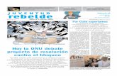 Diario de la juventud cubana - Hoy la ONU debate · 2019-11-06 · los derivados de la industria far-macéutica y biotecnológica. En la expo están presentes pro-puestas de la empresa