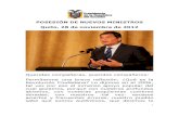 2012-11-28- POSESIÓN DE MINISTROS-WEB · POSESIÓN DE NUEVOS MINISTROS Quito, 28 de noviembre de 2012 Queridas compañeras, queridos compañeros: Permítanme una breve reflexión: