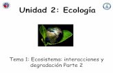 Unidad 2: Ecología · 2020-05-19 · Clase de Ecosistema: interacciones y degradación Parte 2 •Estimados estudiantes, continuamos trabajando en la Unidad 2 de Ecología. •En
