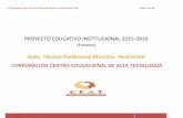 PROYECTO EDUCATIVO INSTITUCIONAL 2015-2019 · 2019-07-12 · matriz para la elaboración del Proyecto Educativo Institucional3 y “Orientaciones para la revisión y actualización