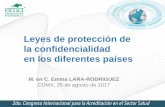 Leyes de protección de la confidencialidad en los …...Red Iberoamericana de protección de datos La Red Iberoamericana de Protección de Datos desde su creación en 2003, impulsa