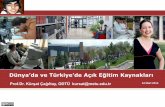 Dünya’da ve Türkiye’de Açık Eğitim Kaynaklarıcreativecommons.org.tr/wp-content/uploads/2014/03/... · 1 Dünya’da ve Türkiye’de Açık Eğitim Kaynakları Prof.Dr.