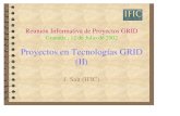 Proyectos en Tecnologías GRID (II)ific.uv.es/grid/CROSSGRID-IFIC/granada.pdf · 12 de Julio de 2002 22 Actividades GRID: Acción Especial del Plan Nacional de Altas Energías (2002):Proyecto