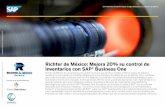 Richter de México: Mejora 20% su control de inventarios con SAP® Business One · implementación de SAP® Business One. Durante el proceso de implementación, cada área se abrió