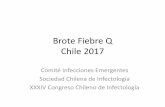 Brote Fiebre Q Chile 2017 · una vez al día por 14-21 días. ... BROTE PROBABLE FIEBRE Q PROVINCIA DE OSORNO, REGION DE LOS LAGOS. 25 OCTUBRE 2017. Antecedentes de Fiebre Q en Chile.