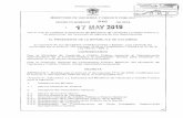 DECRETO NÚMERO DE 2019 1'1 MAY2019 - Presidencia · principales agregados e indicadores económicos. 7. Adelantar el desarrollo de proyectos de investigación en temas macroeconómicos