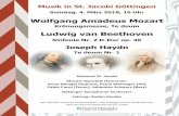 Wolfgang Amadeus Mozart Ludwig van Beethoven · Wolfgang Amadeus Mozart (1756-1791) Te deum für Chor, 4 Trompeten, Pauken und Streicher KV 66b (1769) Ludwig van Beethoven (1770-1827)