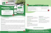 c.c./Litro PROMOBAC ® SCincremento de nutrientes a través de la producción de fitohormonas que suministran principios activos de crecimiento, sideroforos que son compuestos orgánicos