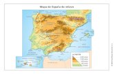 Mapa de España de relieve - yoquieroaprobar.es · Mapa de España de relieve. Cabeza de Manzaneda 1.778 C E N T R A L 2.313 Moncayo SUBMESETA SUR 2.592 Pico del Moro Almanzor D E