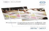 Promover organizaciones sólidas de empleadores y empresas · REPASO DE UN BIENIO Los componentes clave del apoyo prestado por ACT/EMP a las OE fueron el desarrollo de capacidades