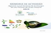MEMORIA DE ACTIVIDAD · 2020-03-09 · El inventario de estas emisiones, elaborado con el Instituto Tecnológico de Canarias, nos deja una serie de retos pendientes y mucho trabajo