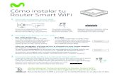 Cómo instalar tu Router Smart WiFi...3. Conecta el cable de ﬁbra a tu Router Smart WiFi Conecta el cable de ﬁbra óptica entre tu Router Smart WiFi y la roseta de la pared. Para