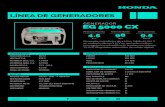 LÍNEA DE GENERADORES - Hondapf.honda.com.ar/wp-content/uploads/2017/12/EG5000.pdf · tipo de motor refrigeraciÓn cilindrada potencia neta encendido arranque gx340 - ohv - 4 tiempos