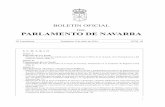 DEL PARLAMENTO DE NAVARRA · 2016-12-22 · —Pregunta sobre la situación o grado de cumplimiento en que se encuentran los acuerdos aprobados por el Pleno del Parlamento sobre la