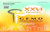 Madrid 2018 - GEMD · 2020-04-06 · 15:45 h. Entrega de Documentación 16:00-16:05 h. Bienvenida e Inauguración / Welcome and inauguration Constanza Ciriza de los Ríos (Presidente